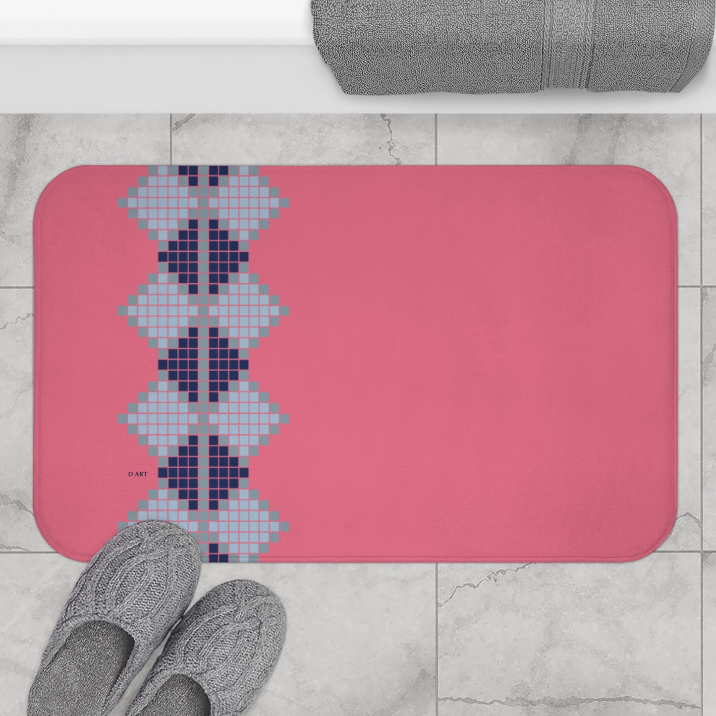 Pink Lagoon bath mat