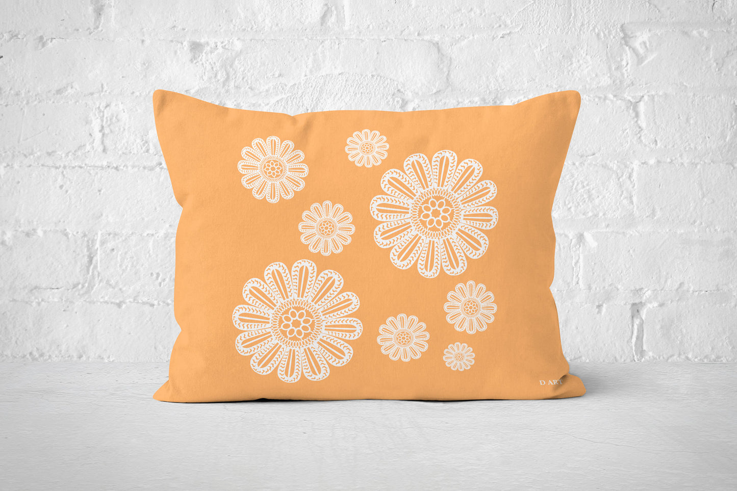 Peachy Sunset outdoor pillow - D ART Studio