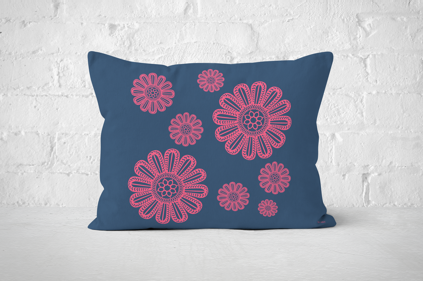 Midnight Blossoms outdoor pillow