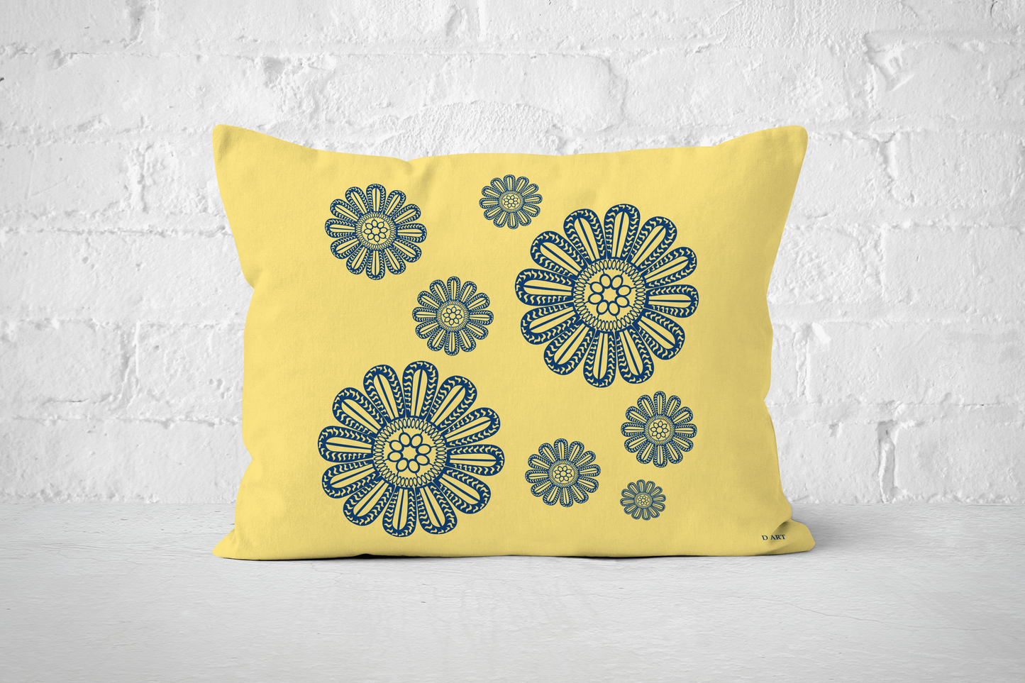 Sunlit Navy outdoor pillow - D ART Studio