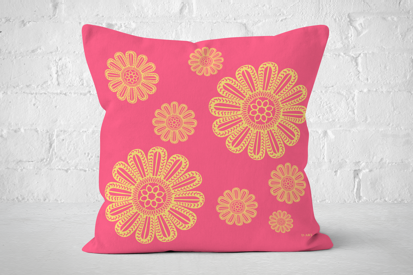 Pink Lemonade outdoor pillow