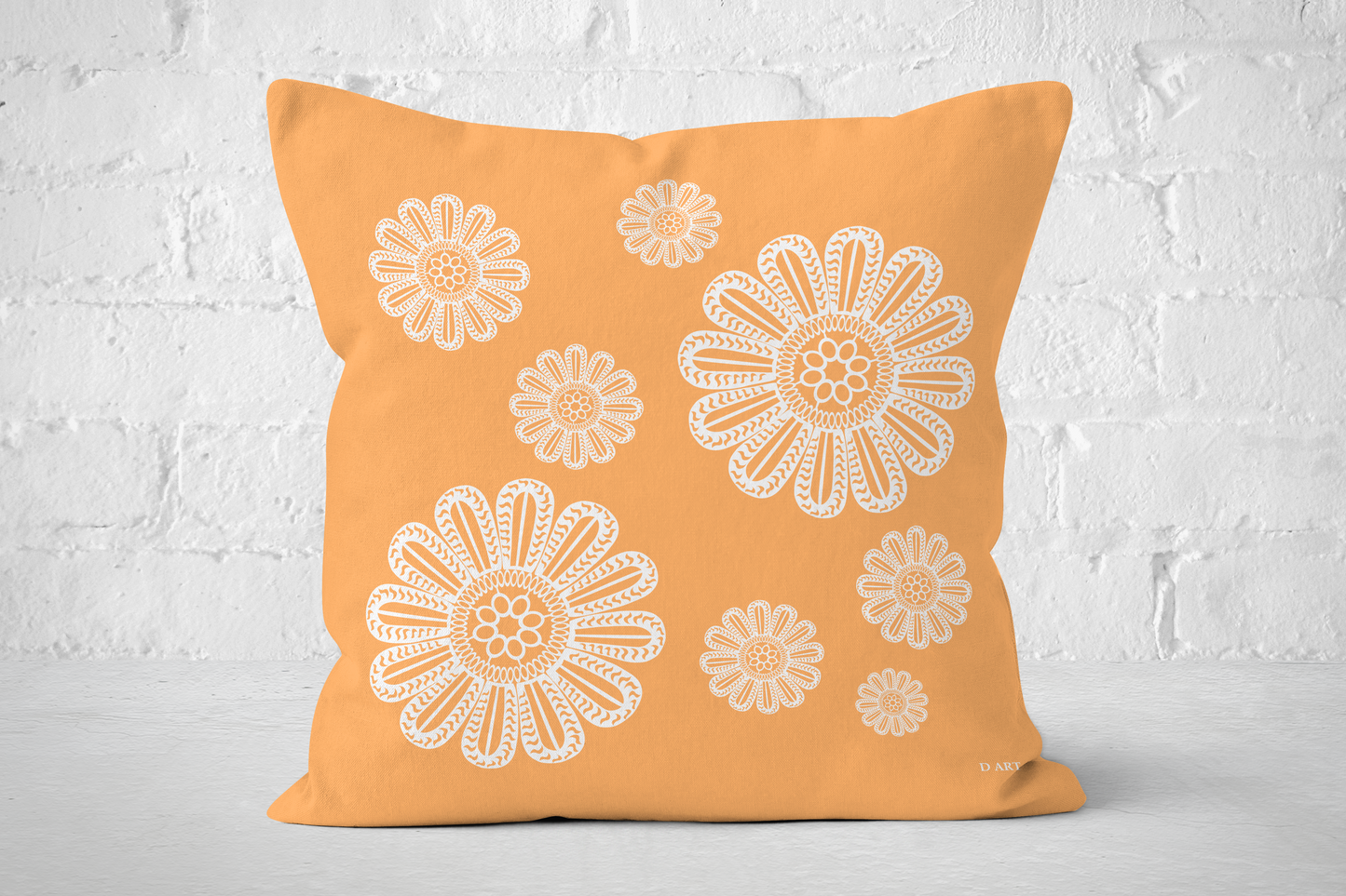 Peachy Sunset outdoor pillow - D ART Studio