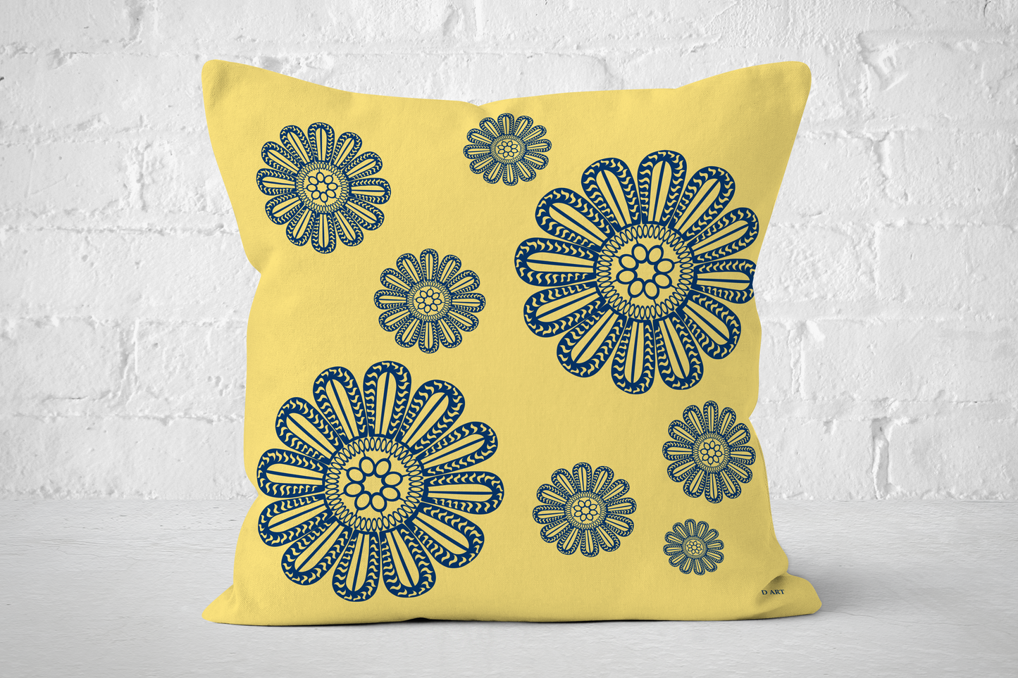 Sunlit Navy outdoor pillow - D ART Studio