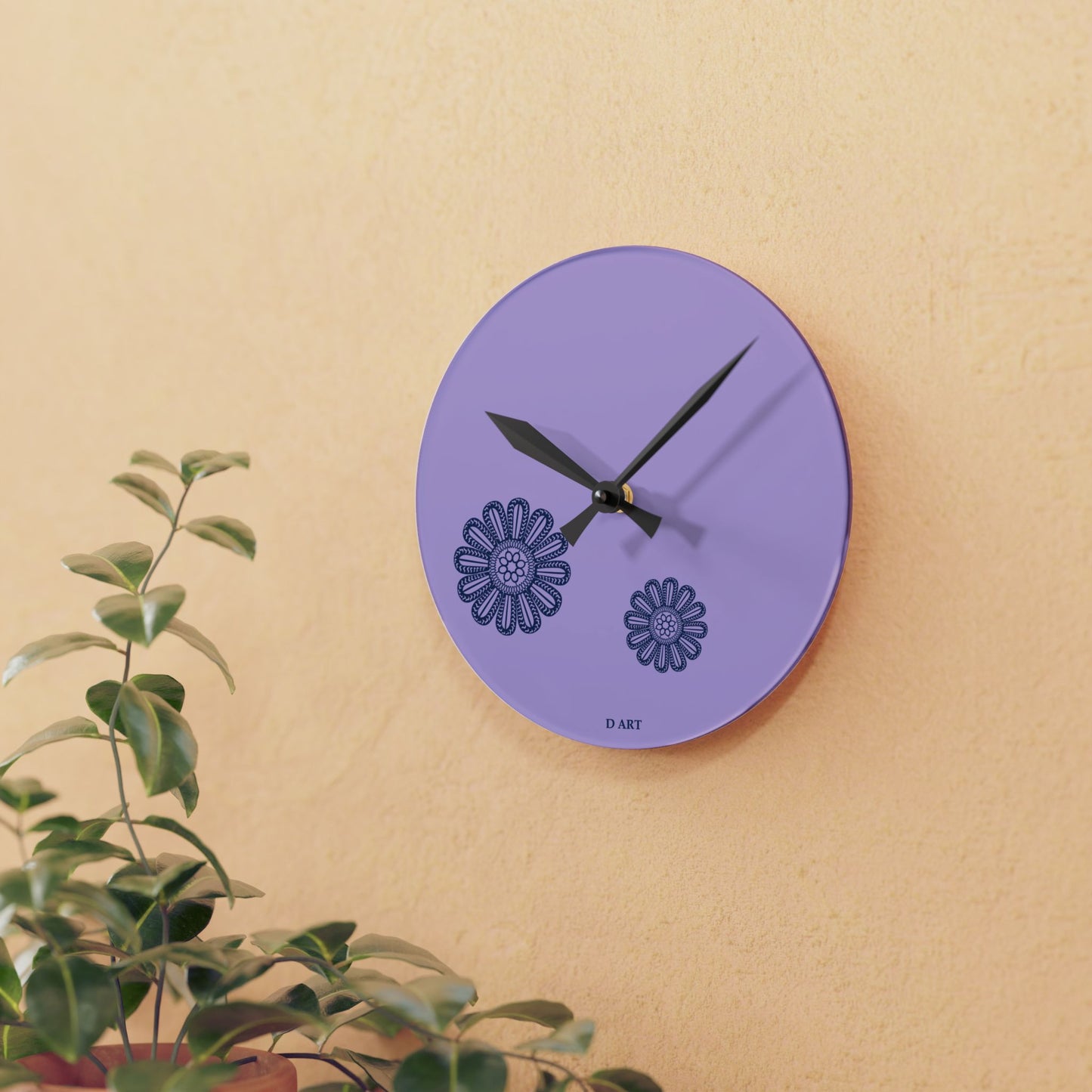 Dreamy Lilac wall clock - D ART Studio