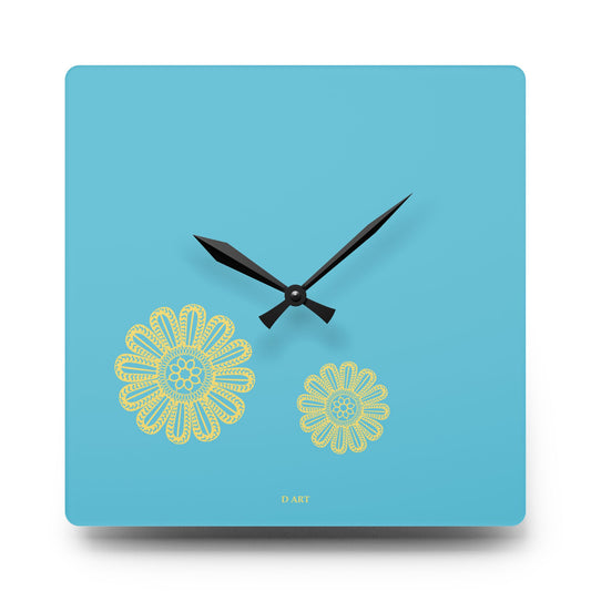 Turquoise Delight wall clock - D ART Studio