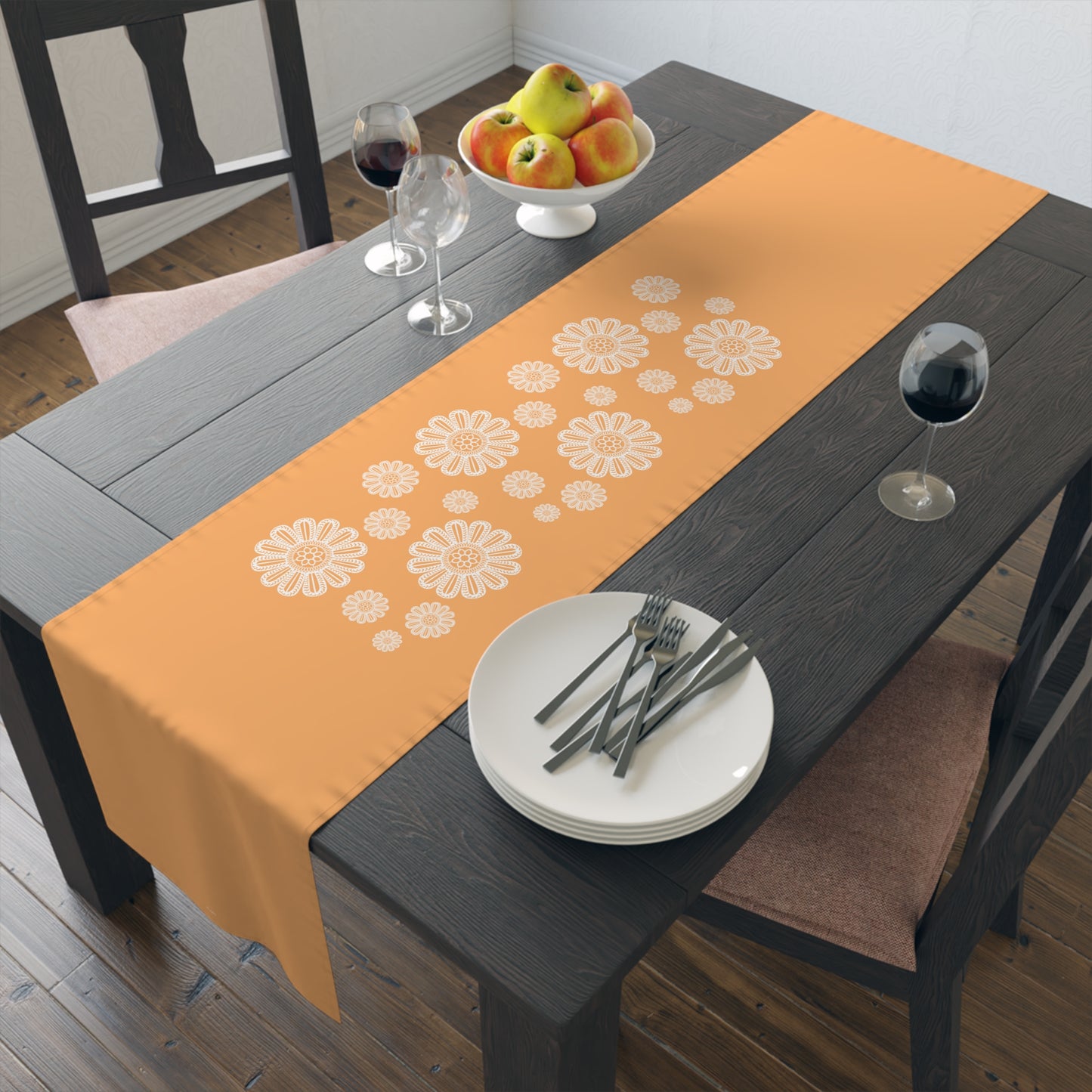 Peachy Sunset table runner