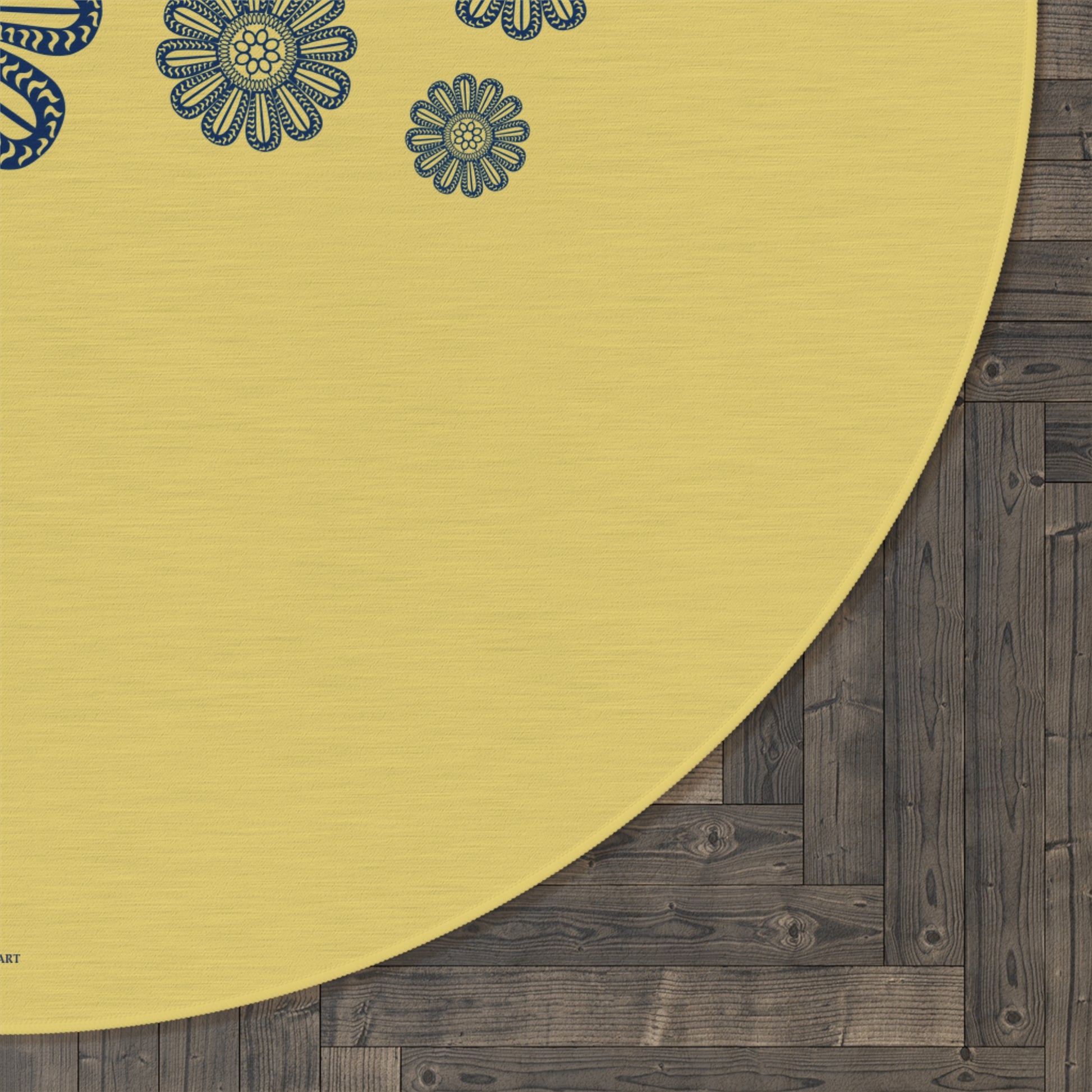 Sunlit Navy round area rug - D ART Studio