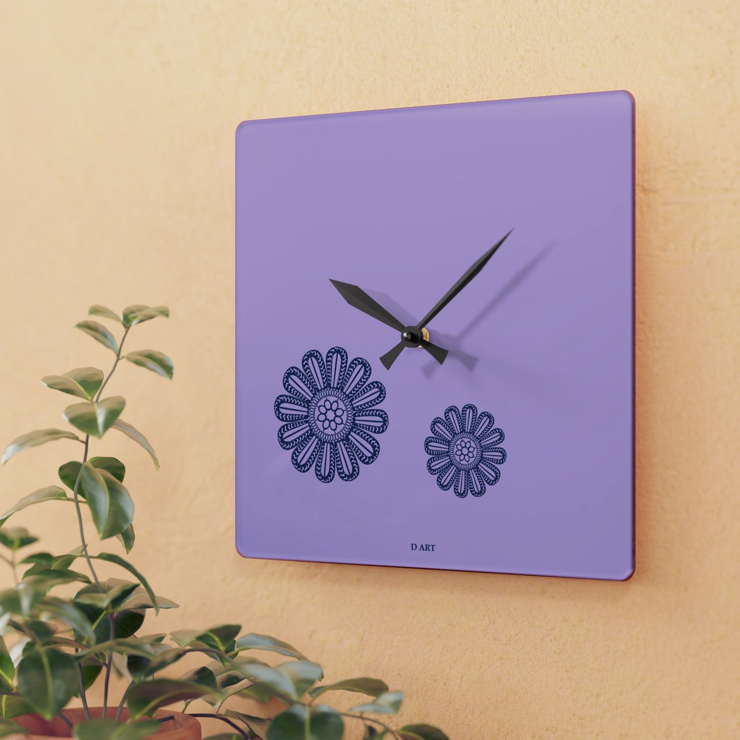 Dreamy Lilac wall clock - D ART Studio