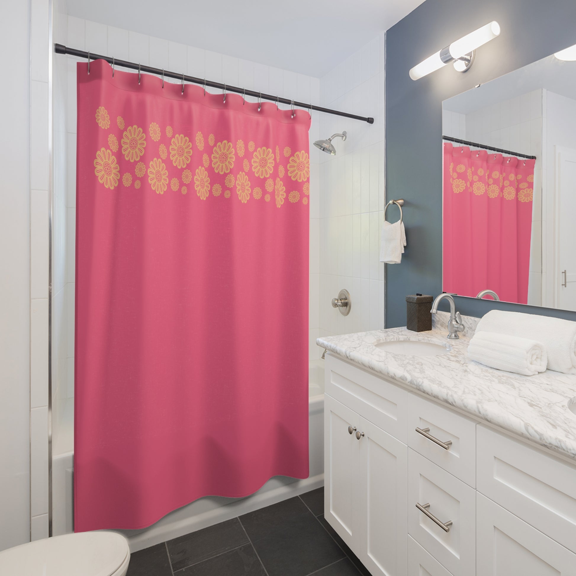 Pink Lemonade shower curtain - D ART Studio