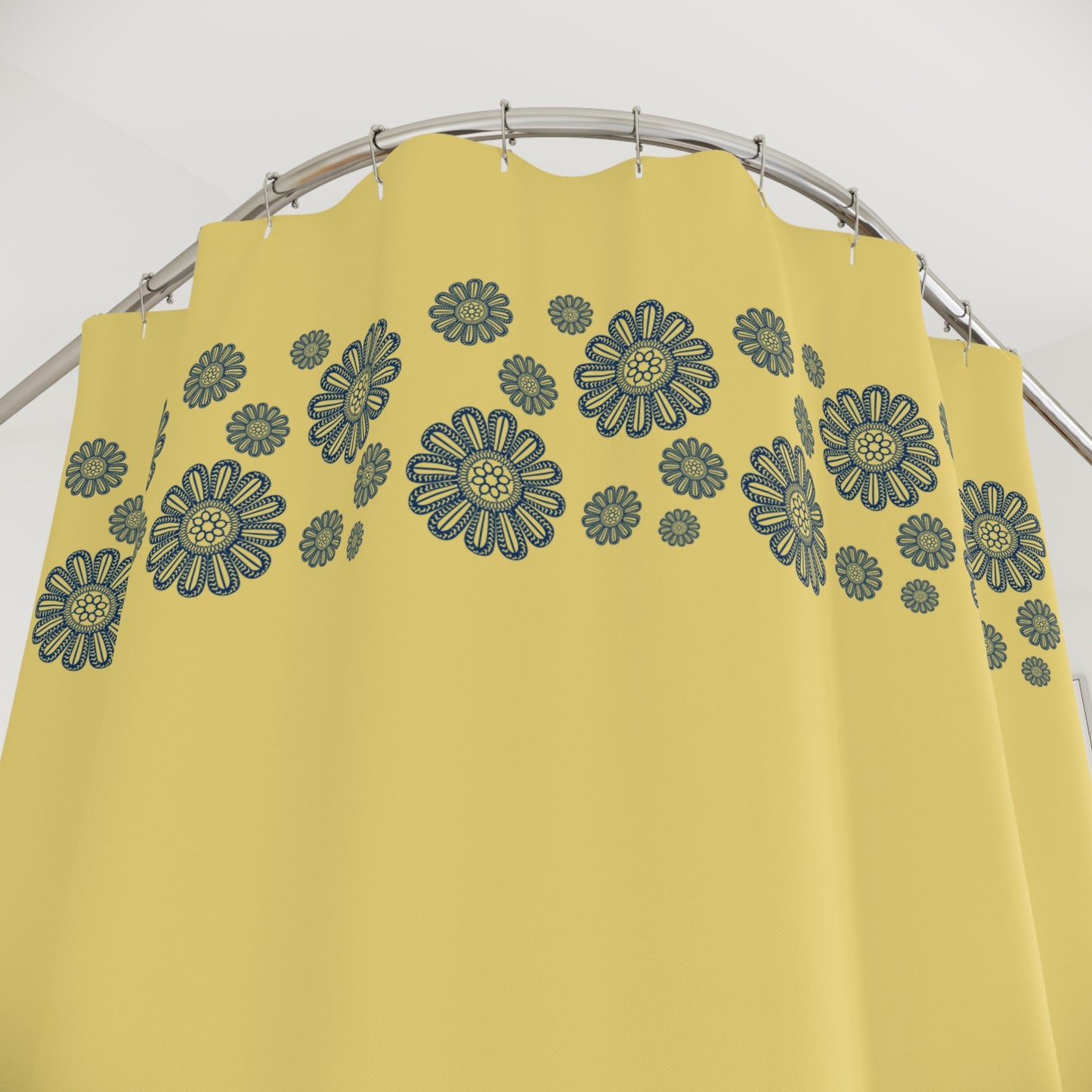 Sunlit Navy shower curtain - D ART Studio