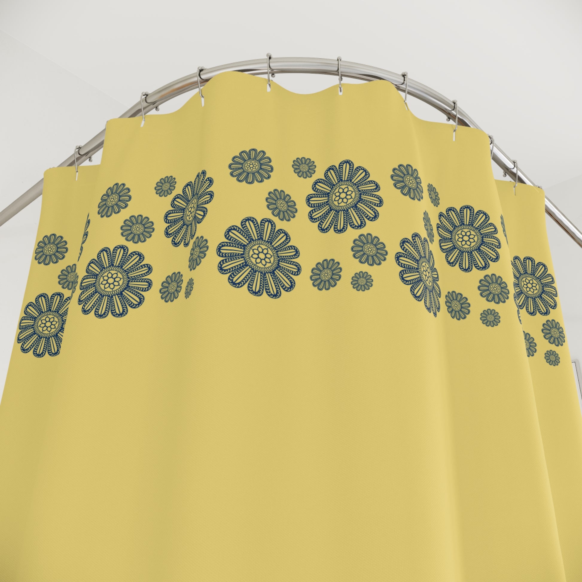 Sunlit Navy shower curtain - D ART Studio