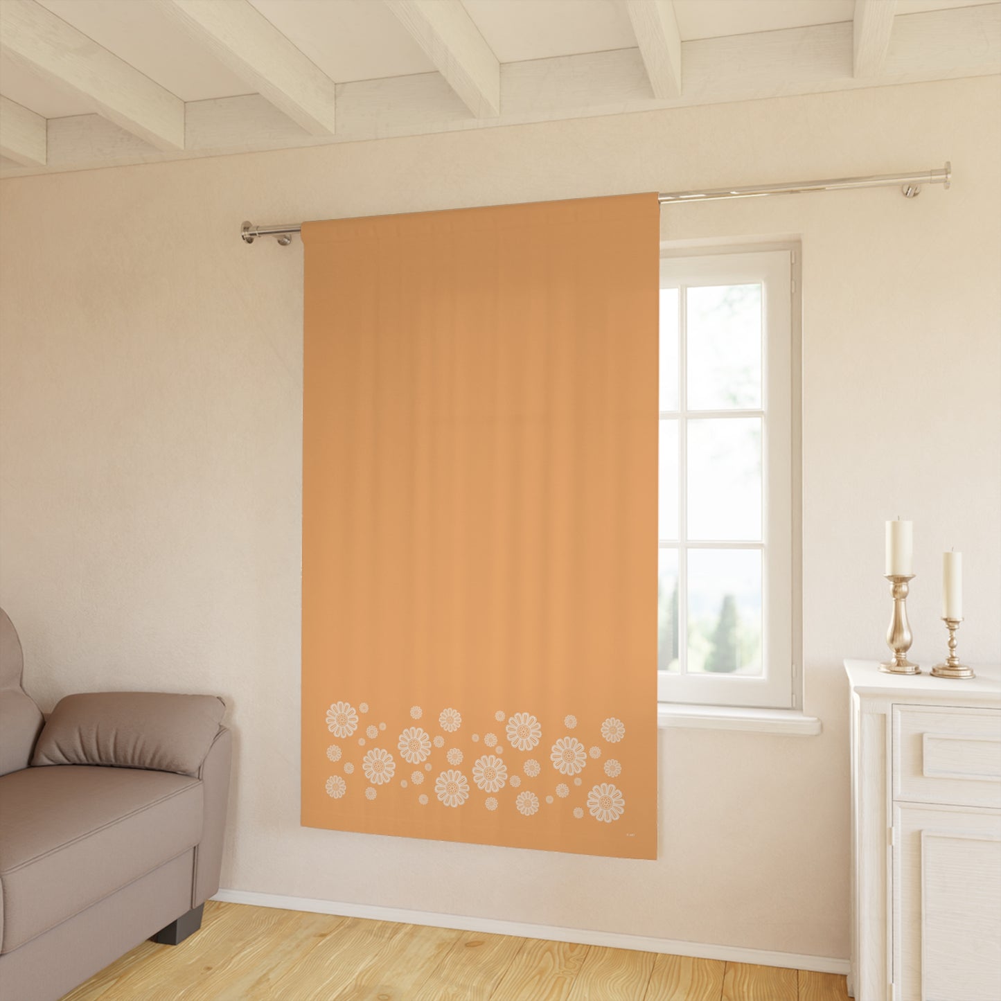 Peachy Sunset single panel blackout curtain