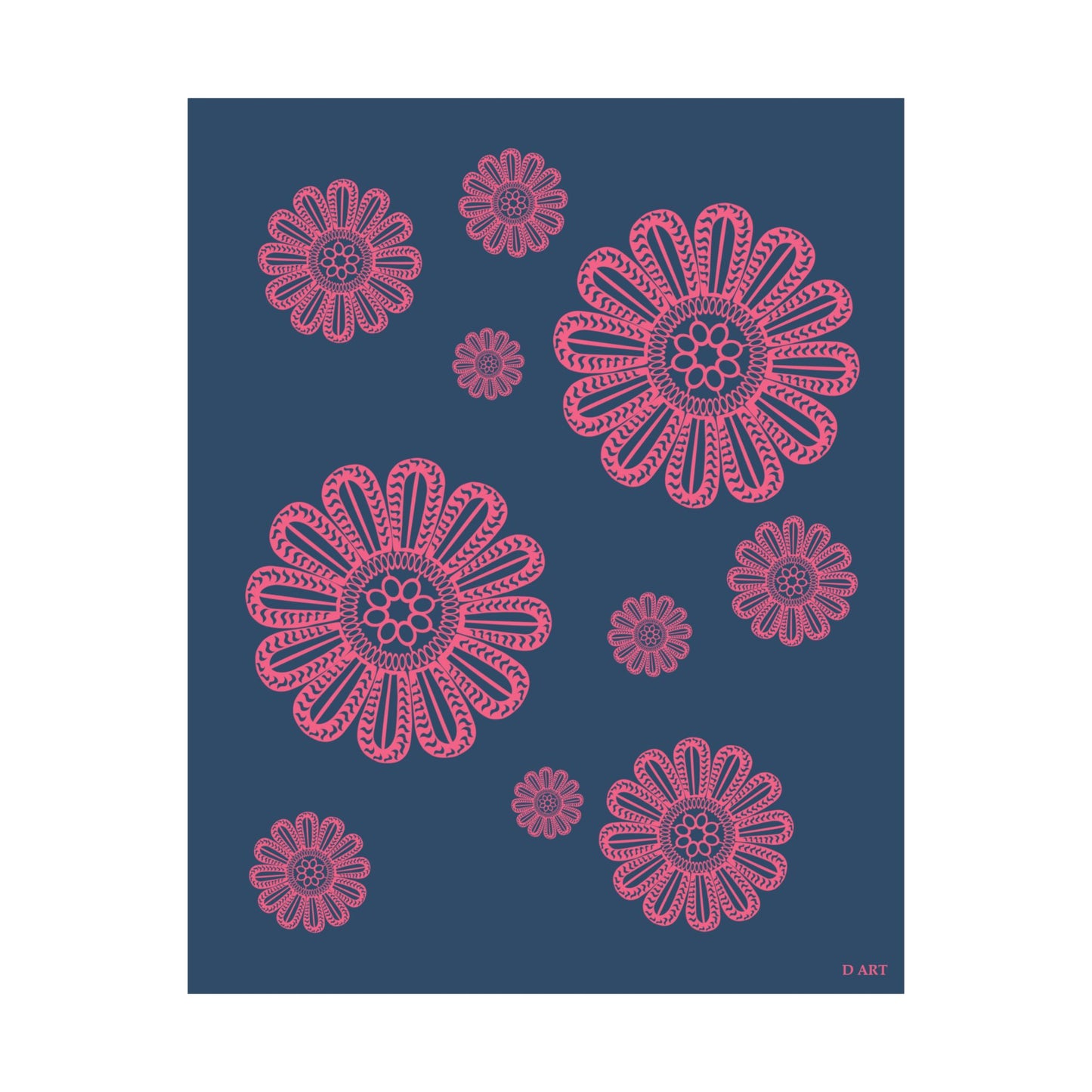 Midnight Blossoms matte poster - D ART Studio