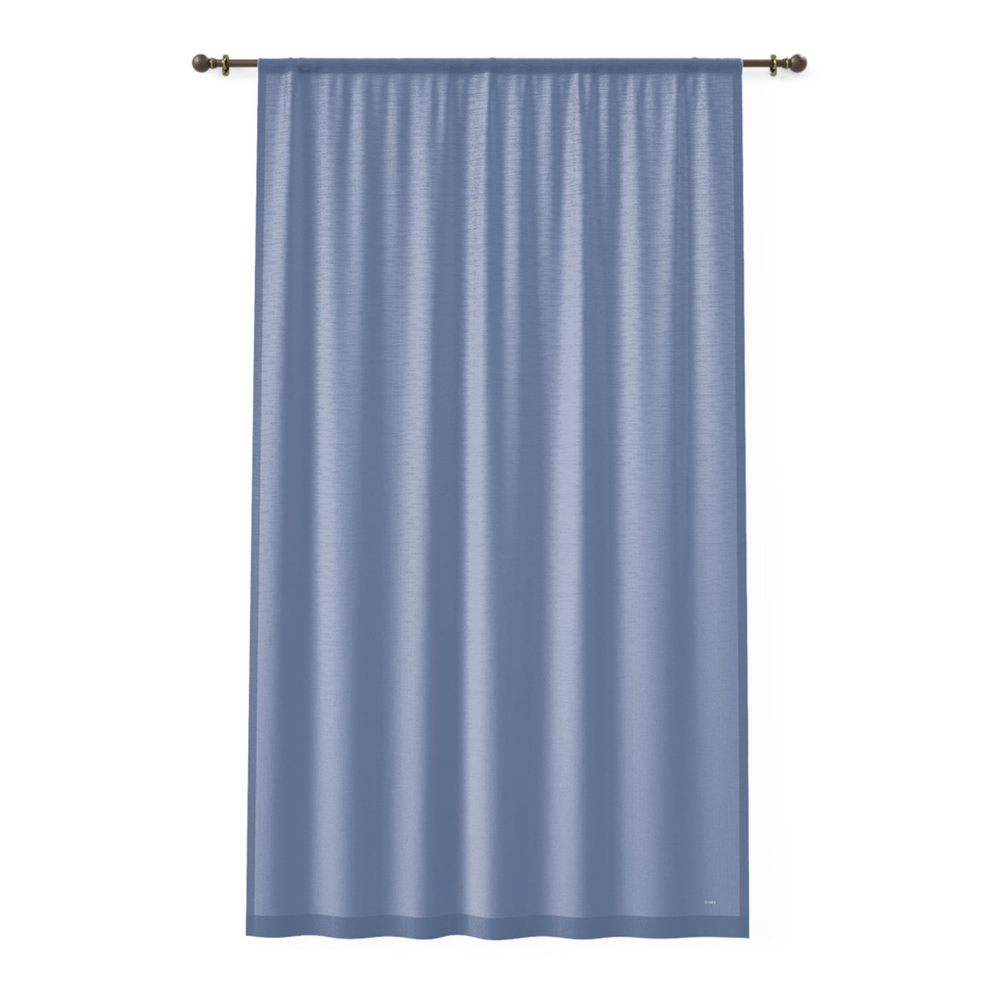 Seaside Blue Simplicity single panel sheer curtain