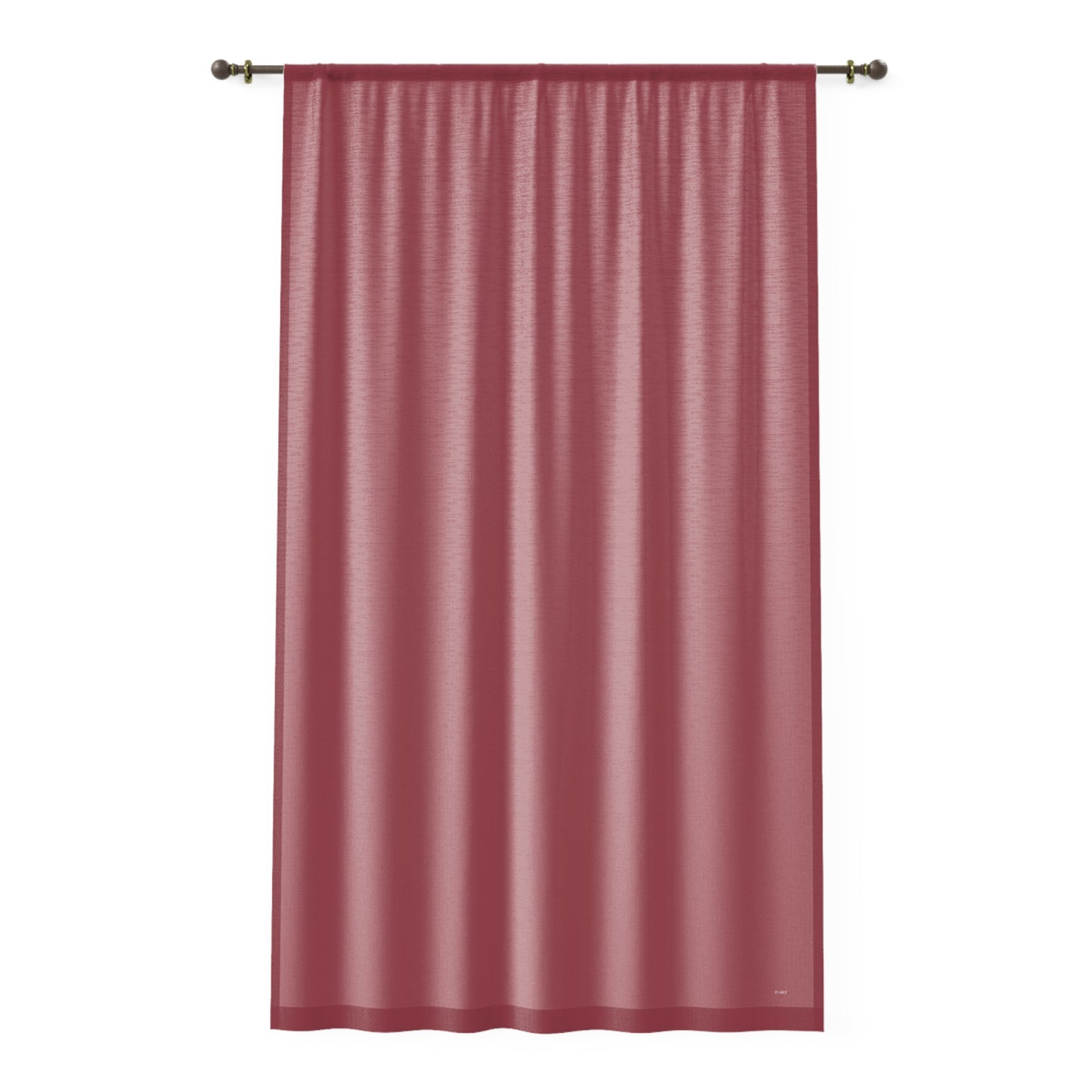 Terracotta Simplicity single panel sheer curtain