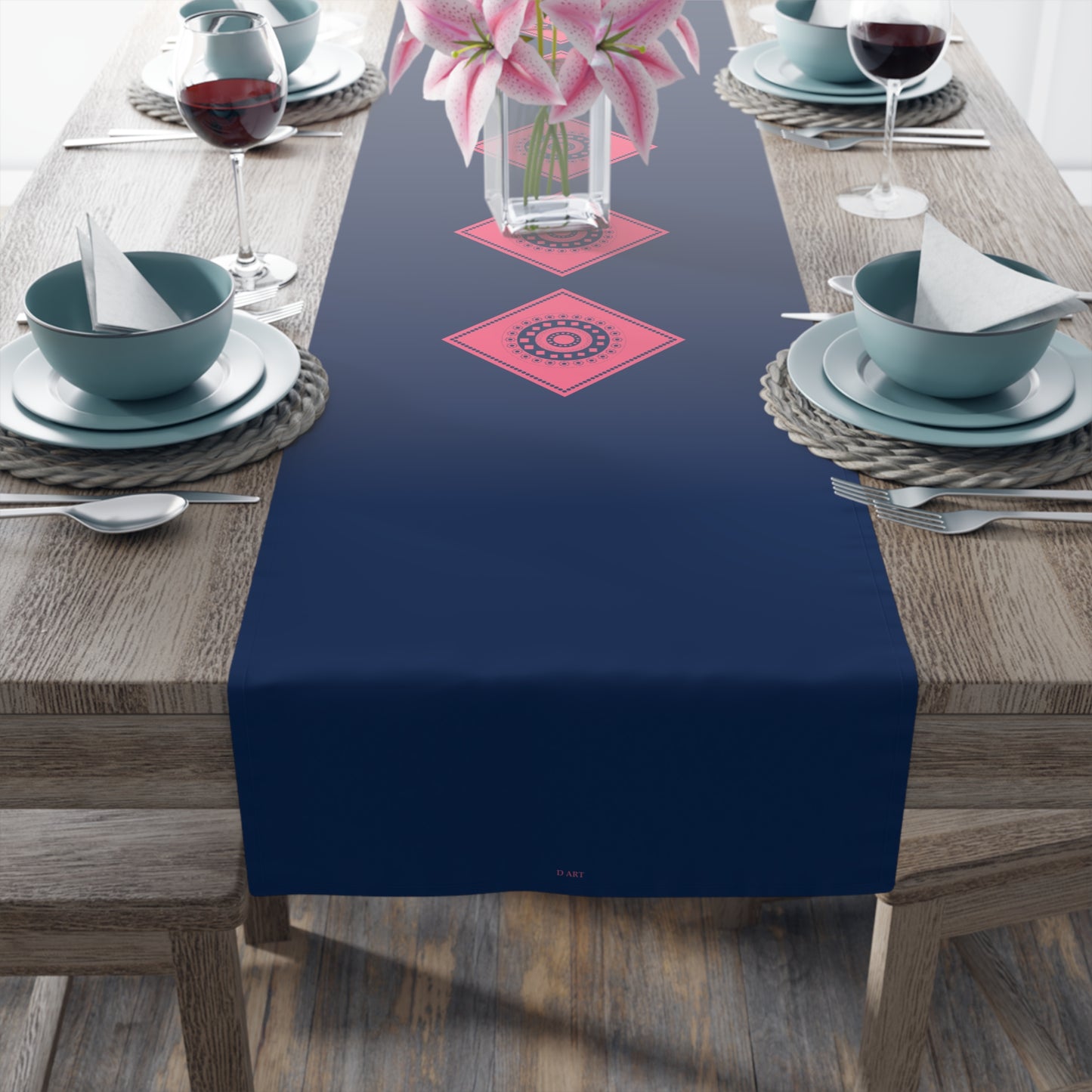 Rose Twilight table runner