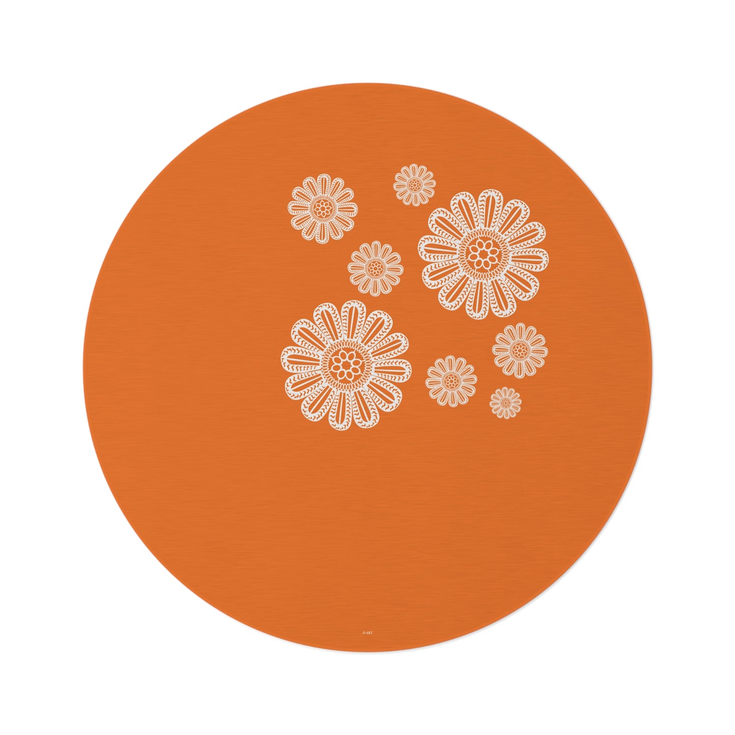 Sundown Glow round area rug