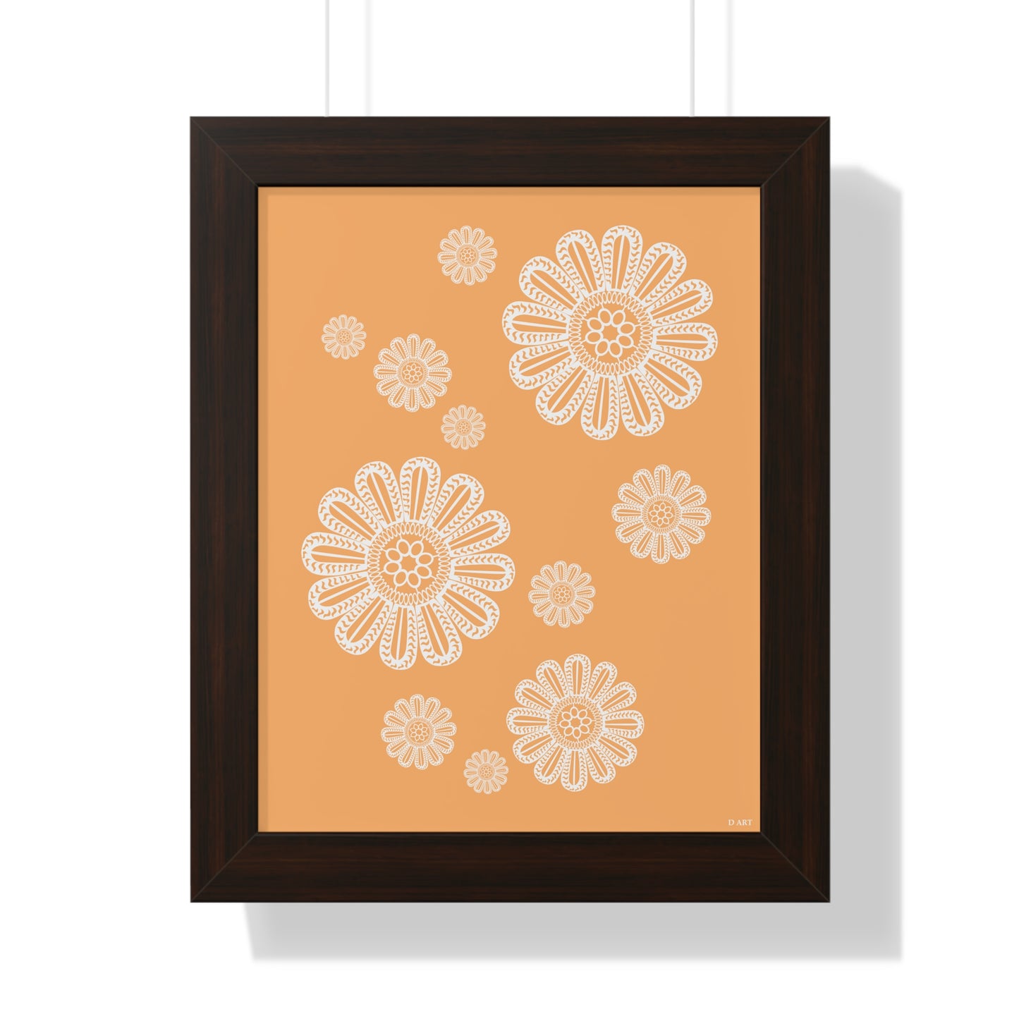 Peachy Sunset framed art