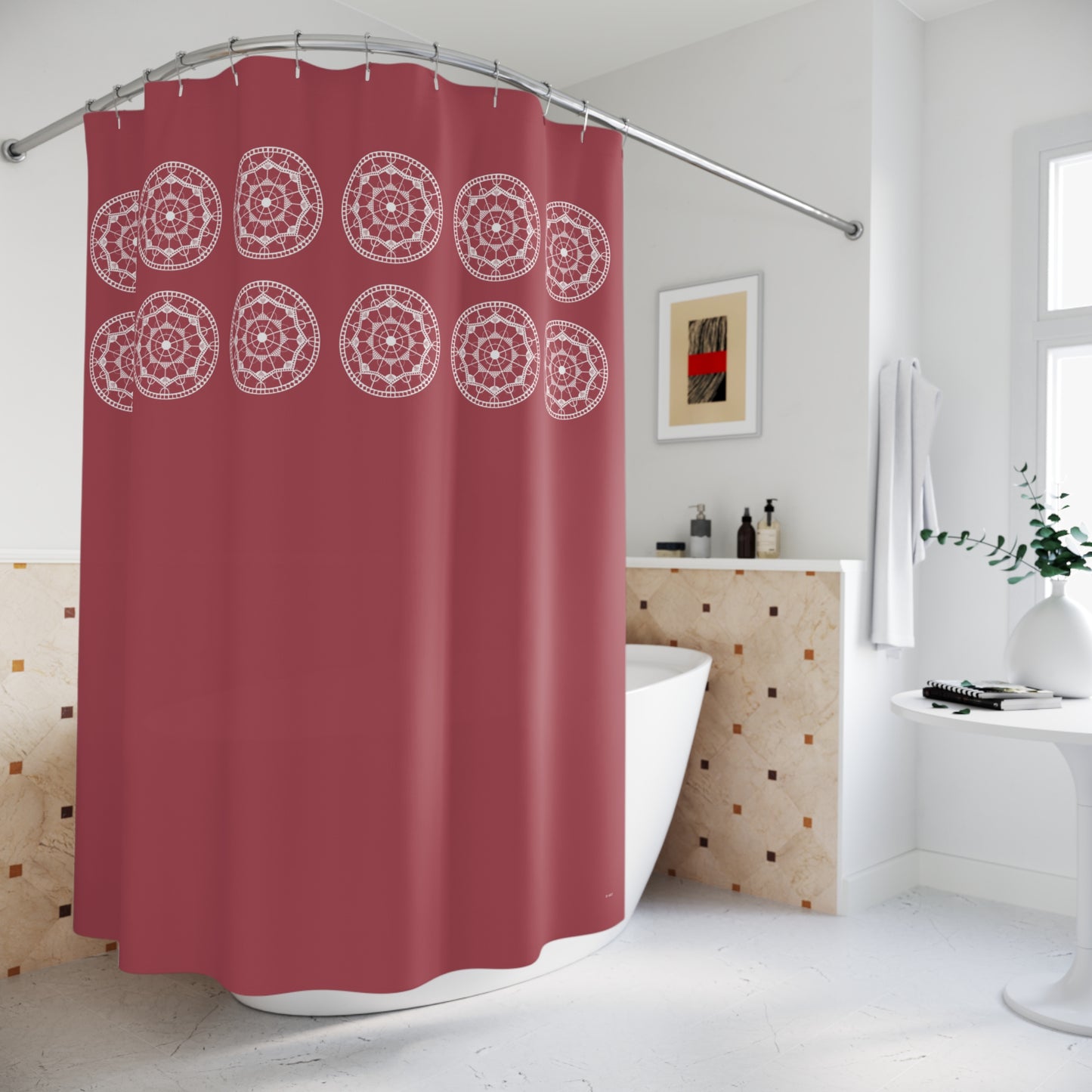 Clay and Cloud shower curtain