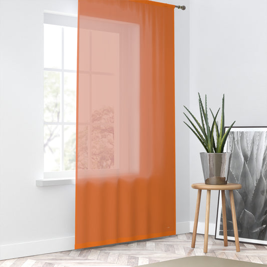 Tangerine Simplicity single panel sheer curtain