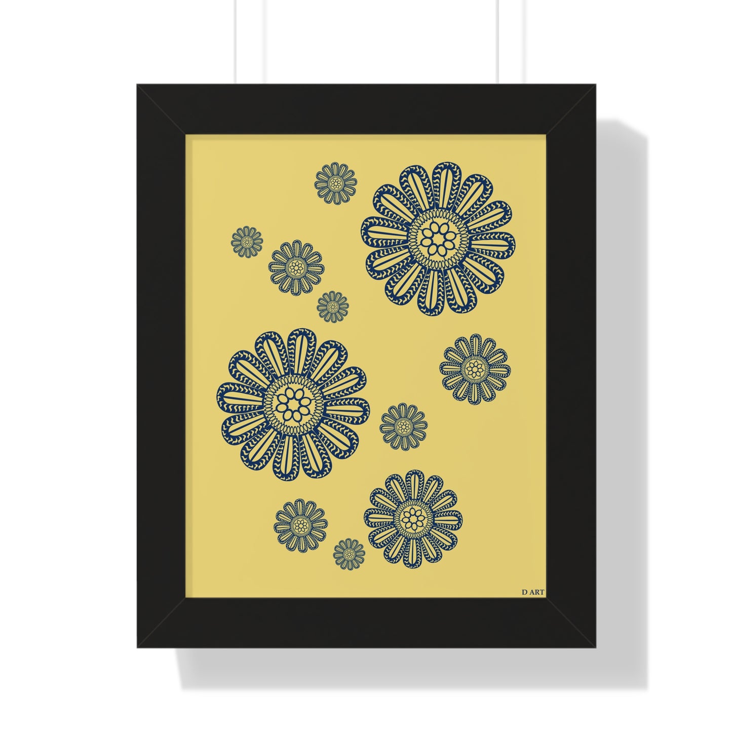 Sunlit Navy framed art - D ART Studio