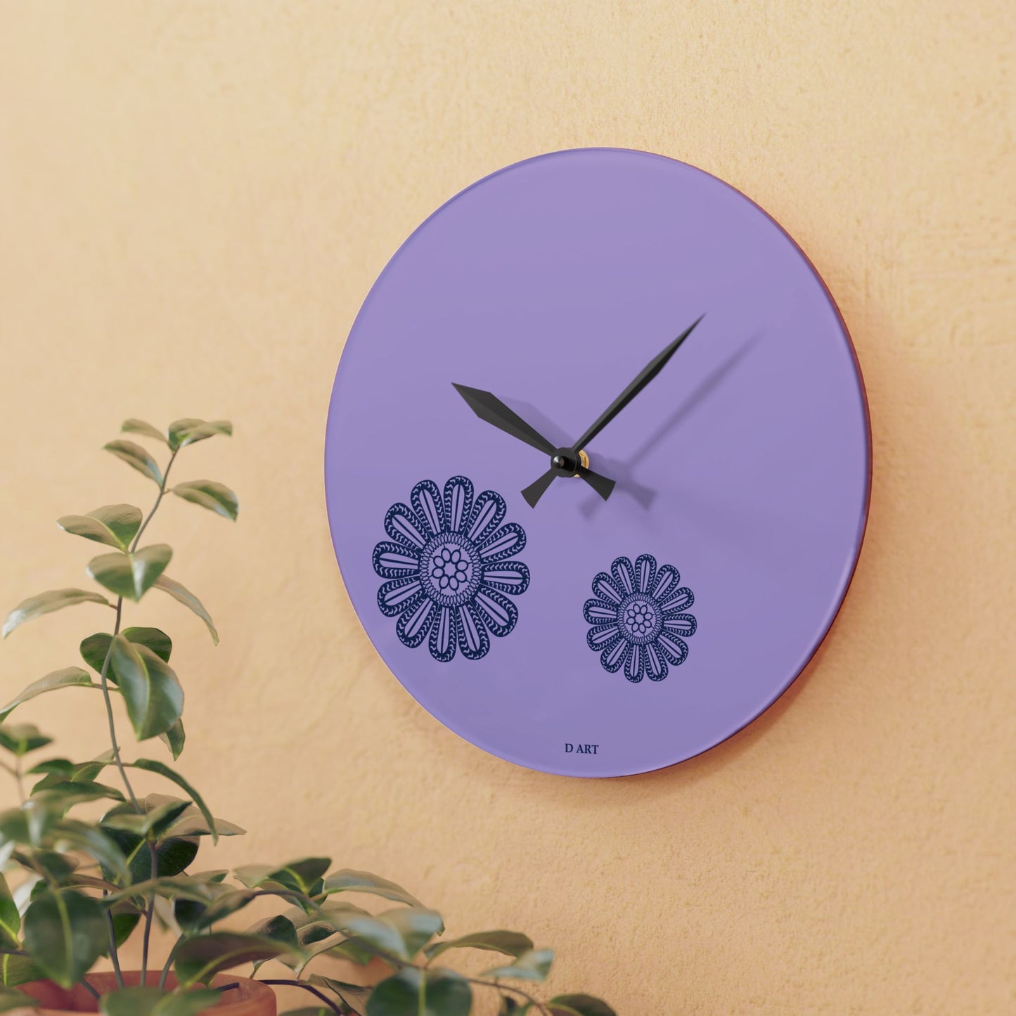 Dreamy Lilac wall clock - D ART Studio