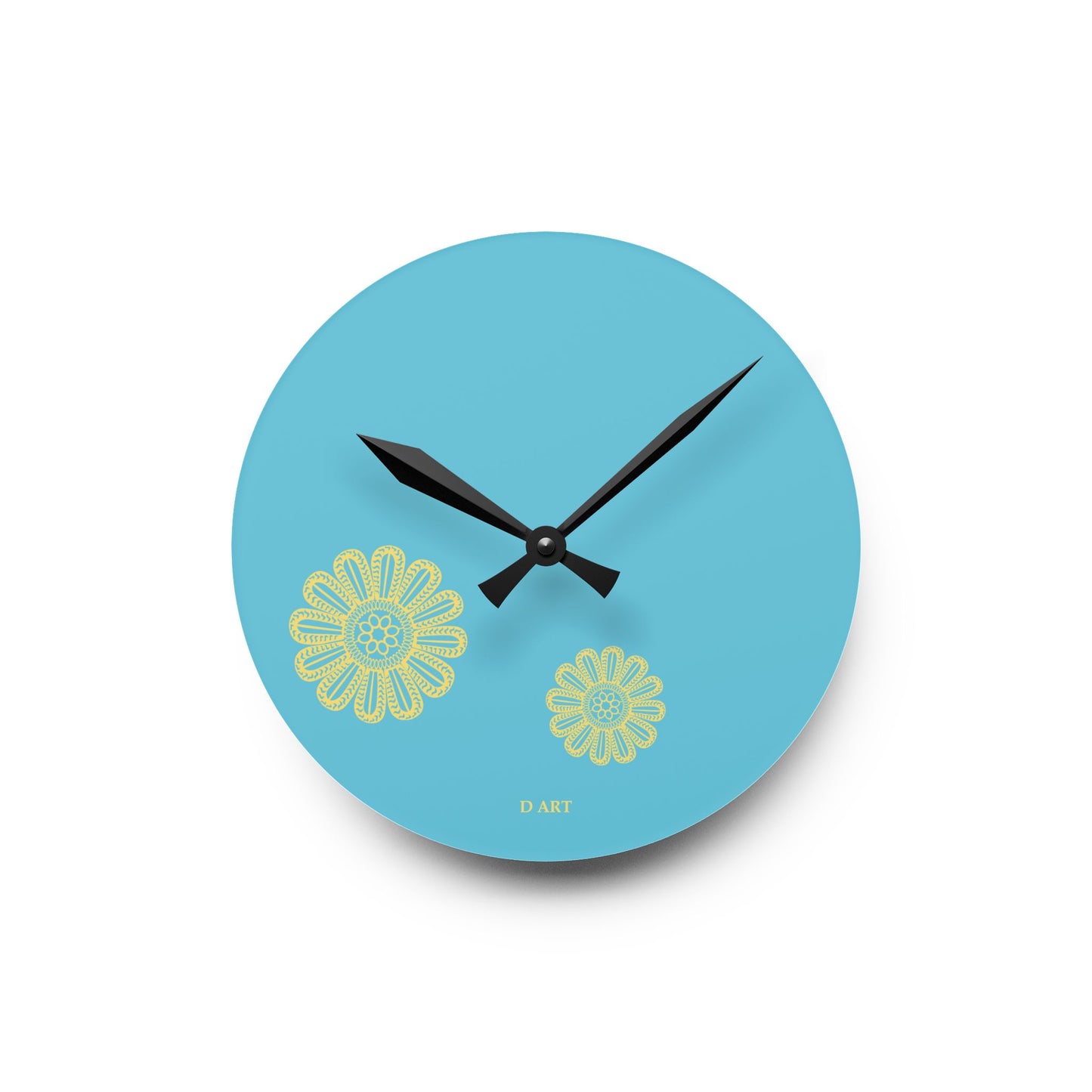 Turquoise Delight wall clock - D ART Studio