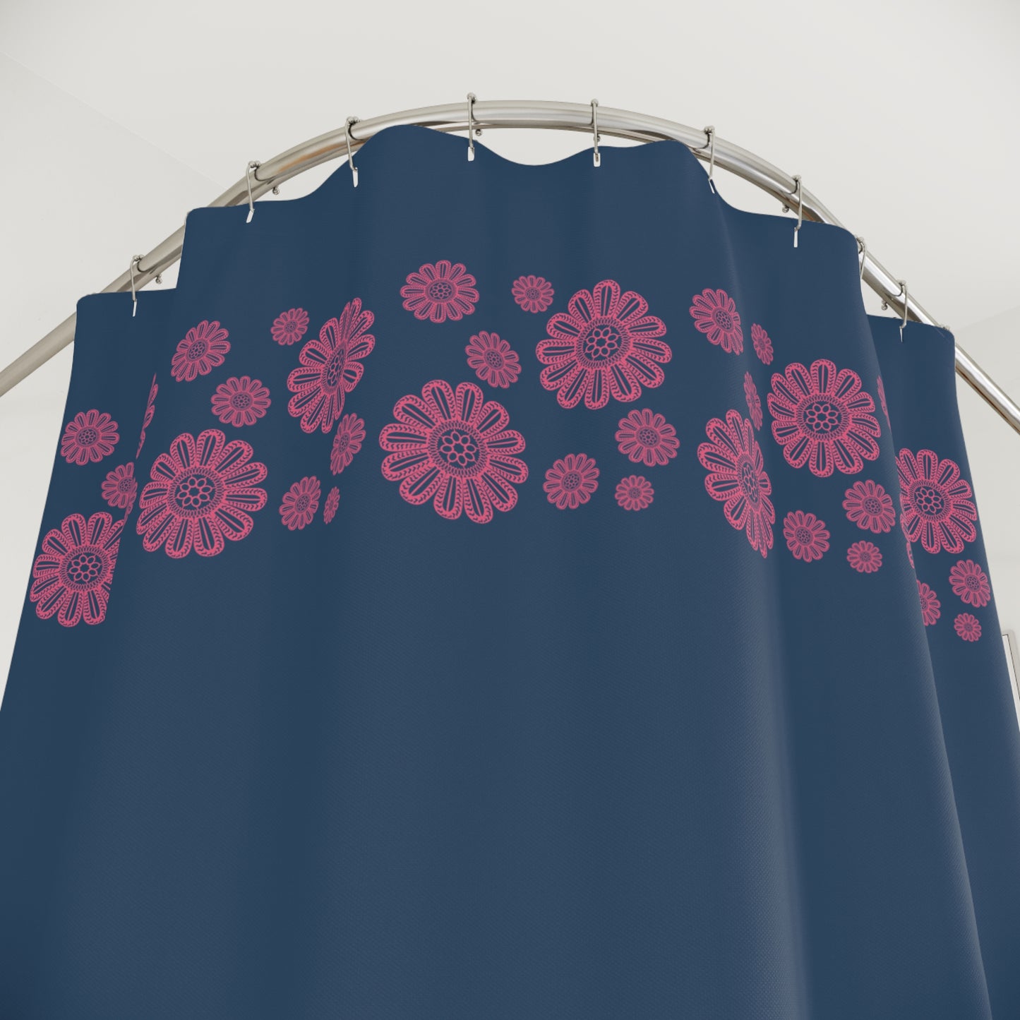 Midnight Blossoms shower curtain