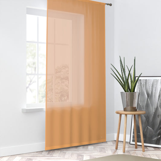 Apricot Simplicity single panel sheer curtain