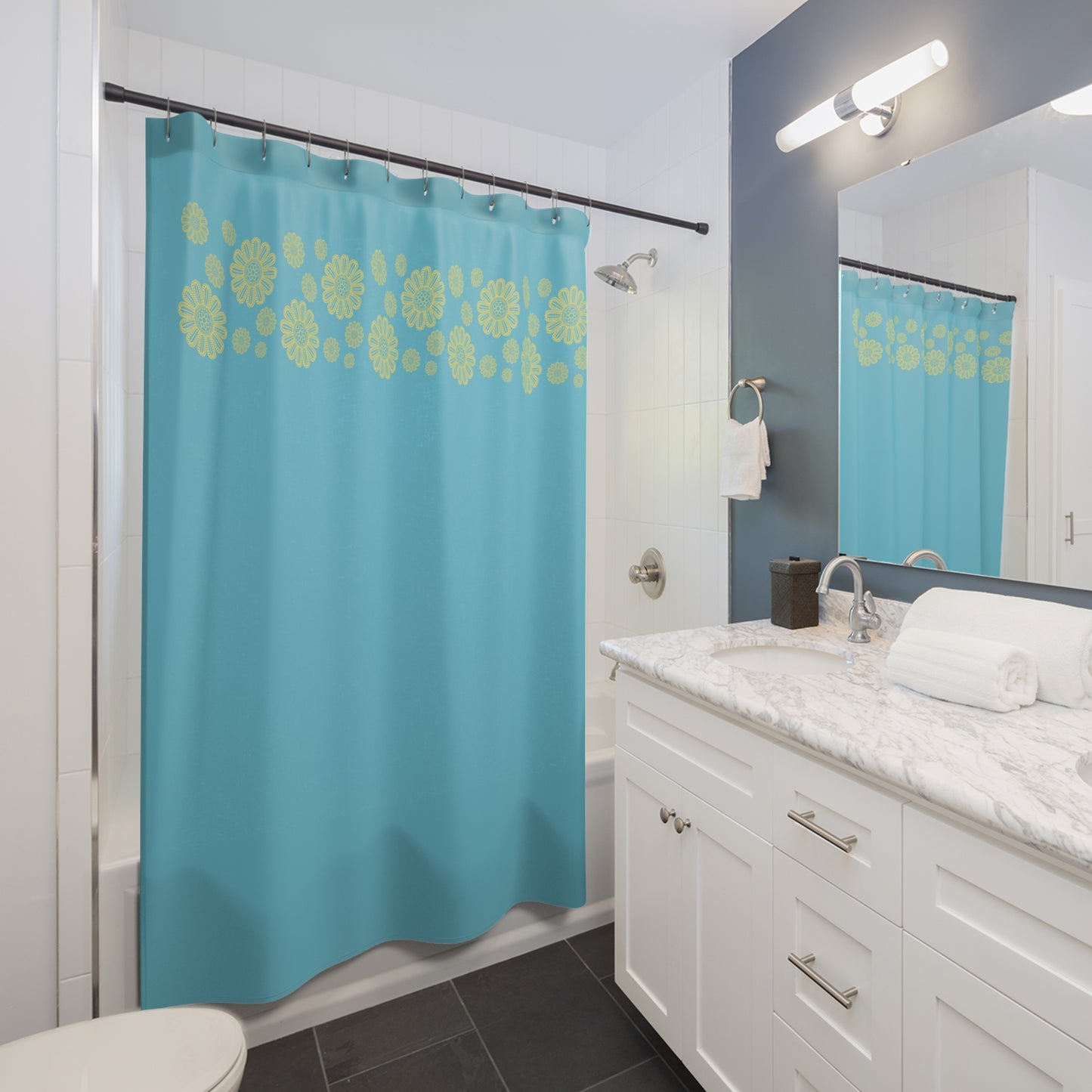 Turquoise Delight shower curtain