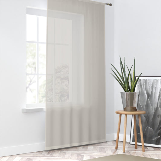 Sand Simplicity single panel sheer curtain