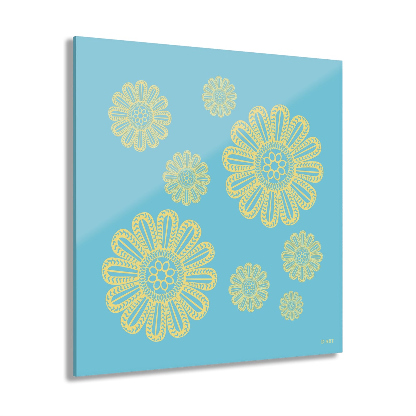 Turquoise Delight acrylic art - D ART Studio