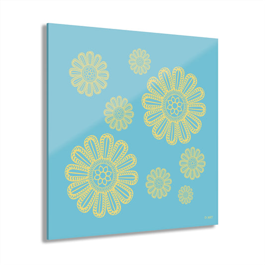 Turquoise Delight acrylic art - D ART Studio