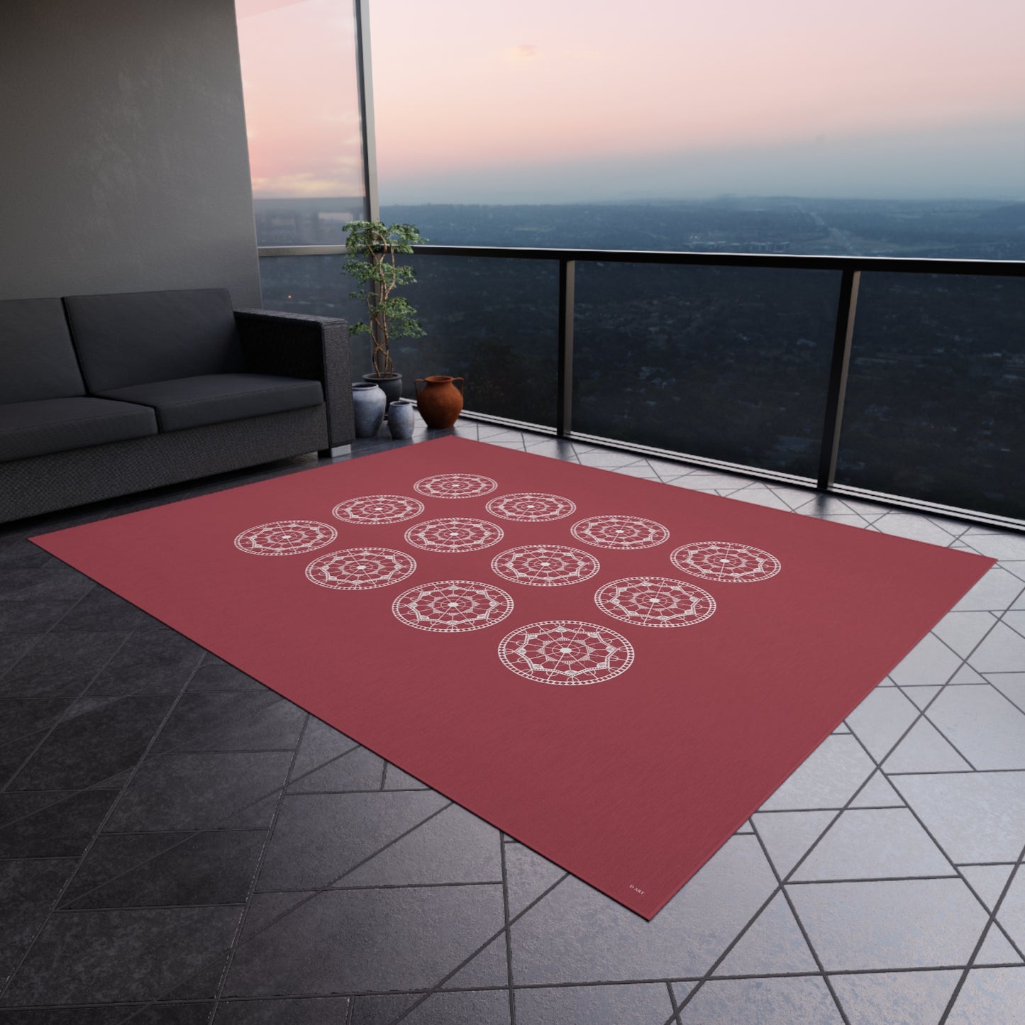 Clay and Cloud outdoor rug