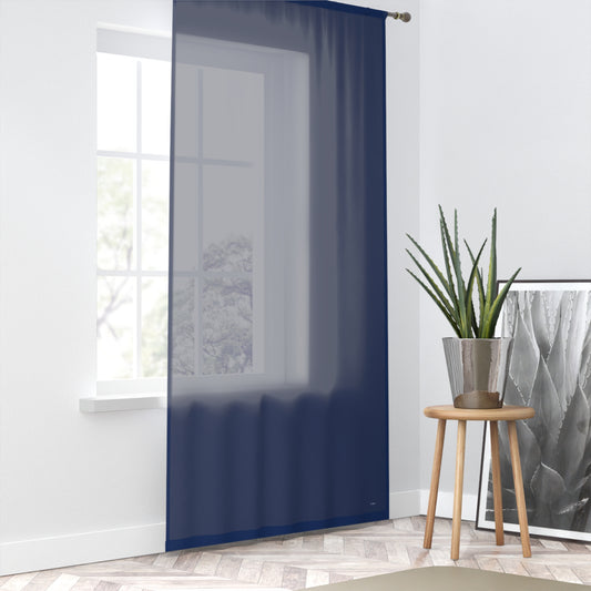 Navy Blue Simplicity single panel sheer curtain