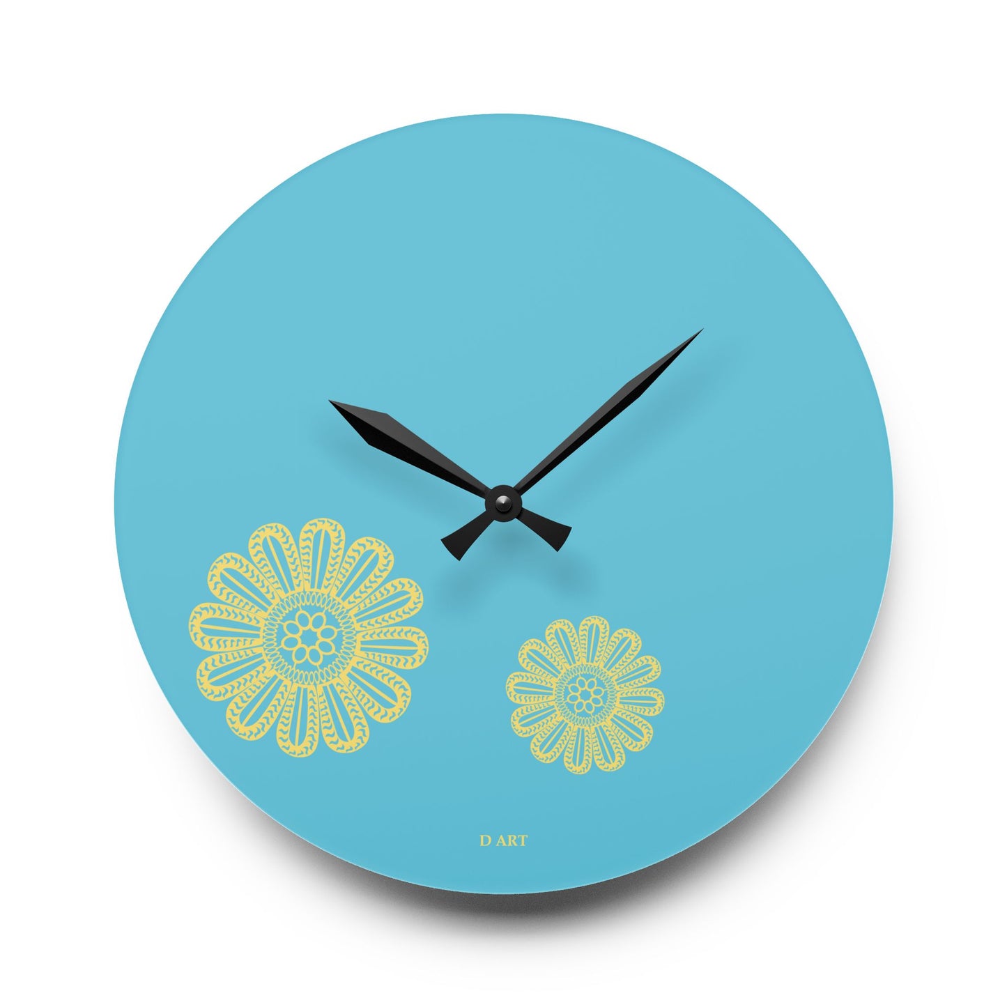 Turquoise Delight wall clock - D ART Studio