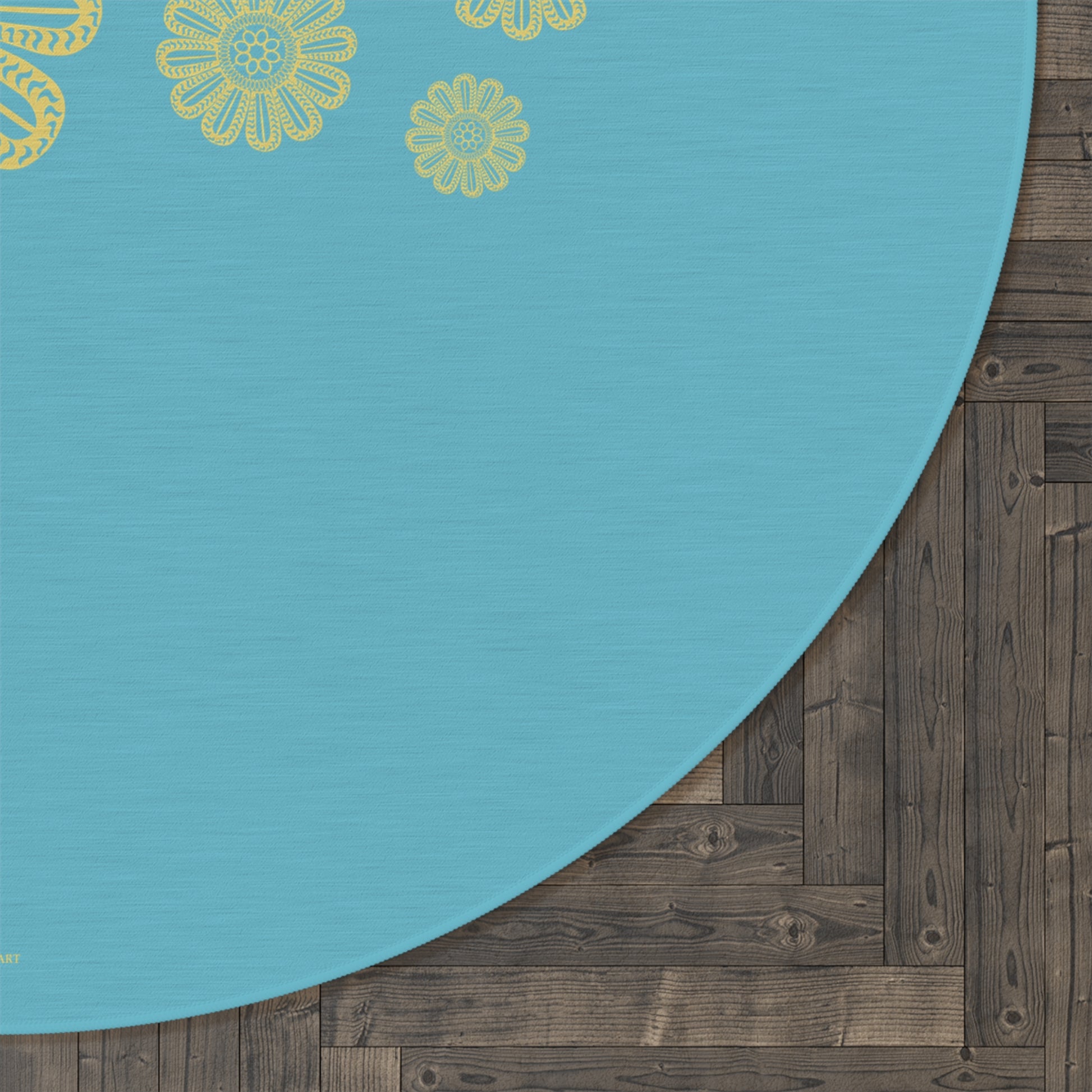 Turquoise Delight round area rug - D ART Studio