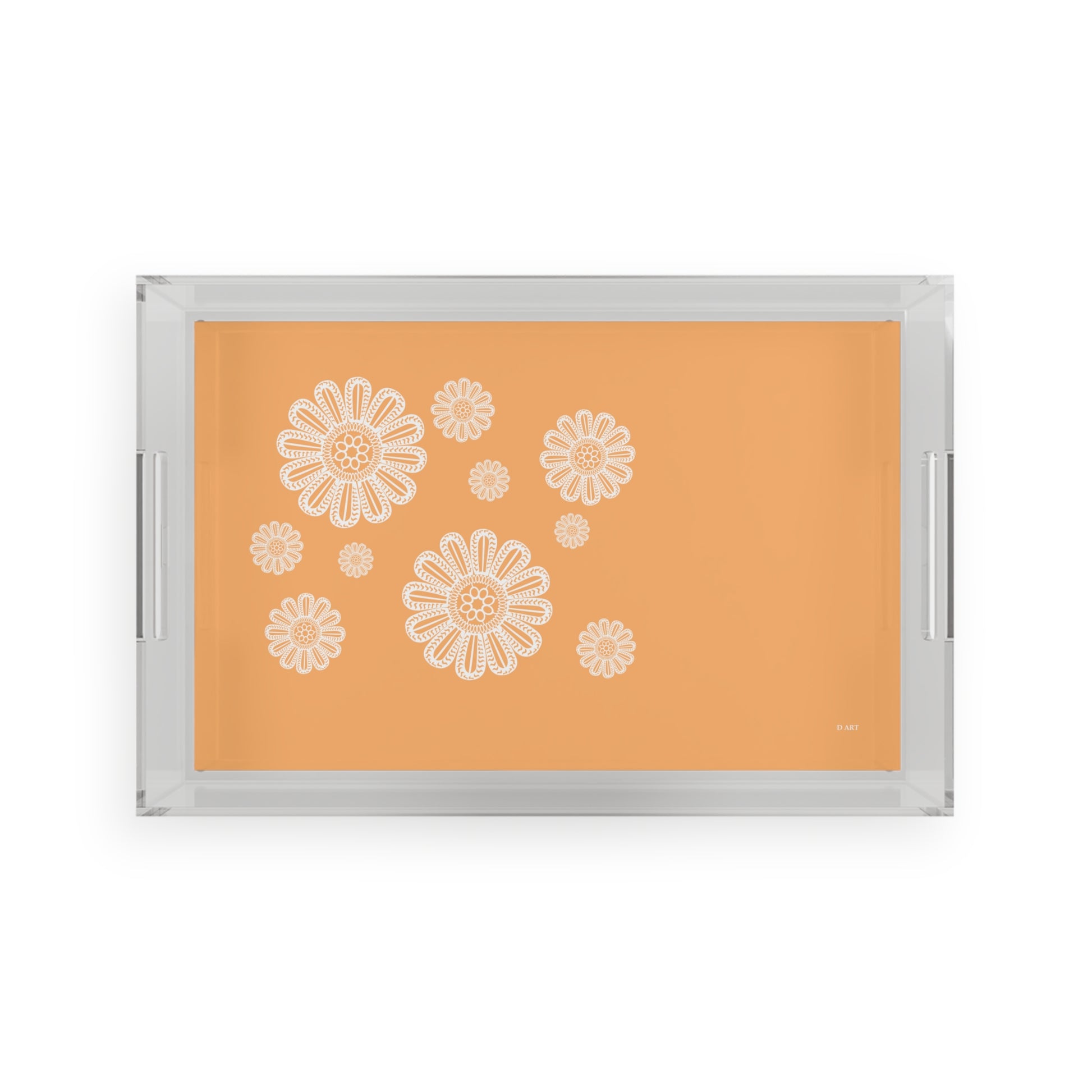 Peachy Sunset acrylic tray - D ART Studio