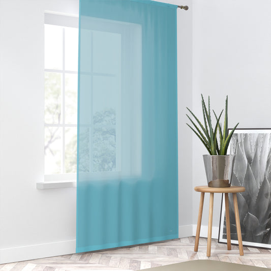 Turquoise Simplicity single panel sheer curtain