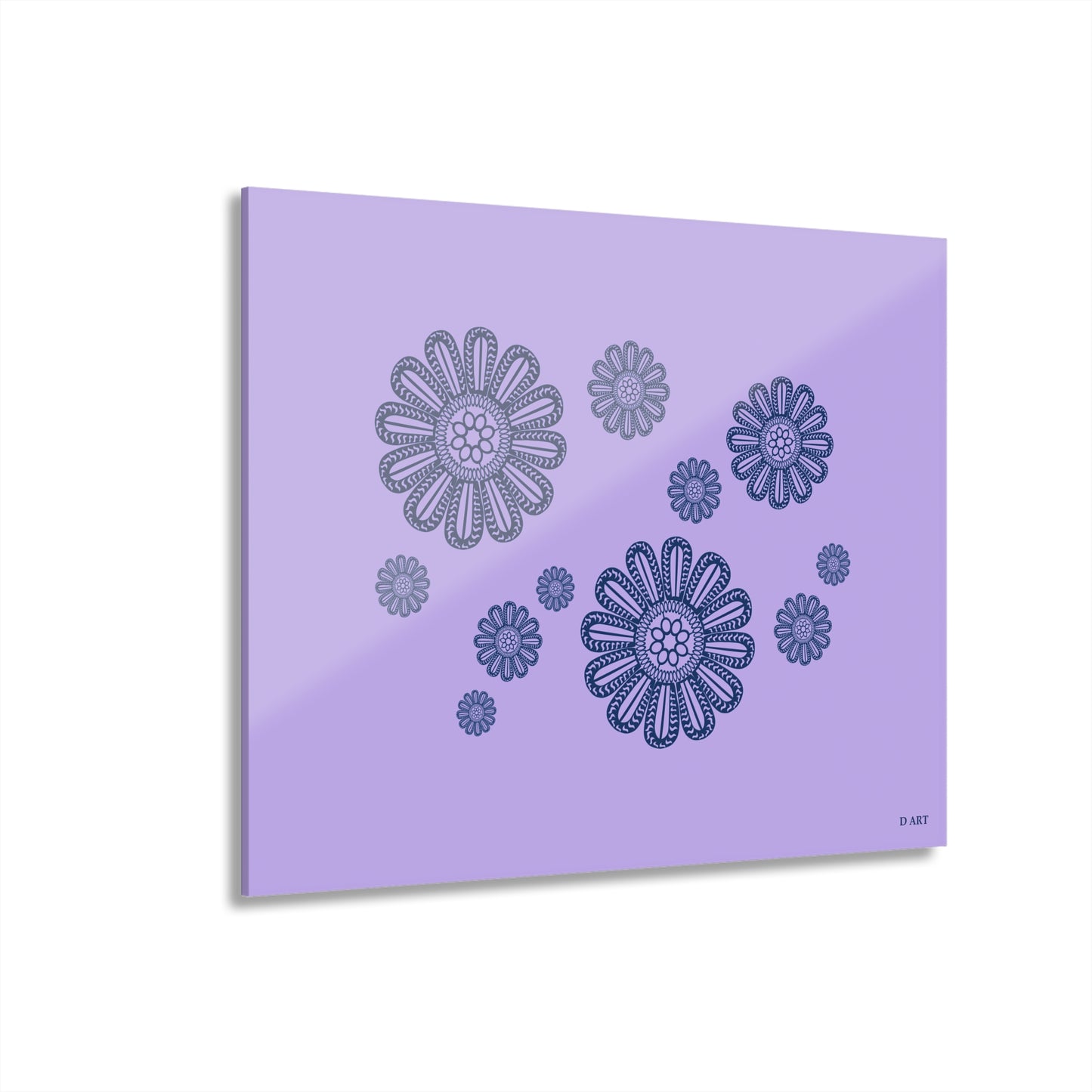 Dreamy Lilac acrylic art - D ART Studio