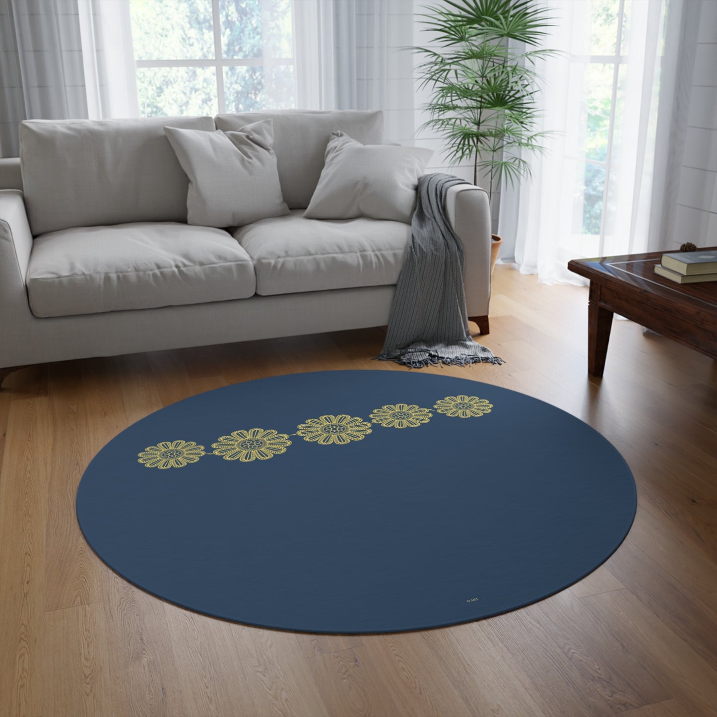 Sun on the String round area rug - D ART Studio