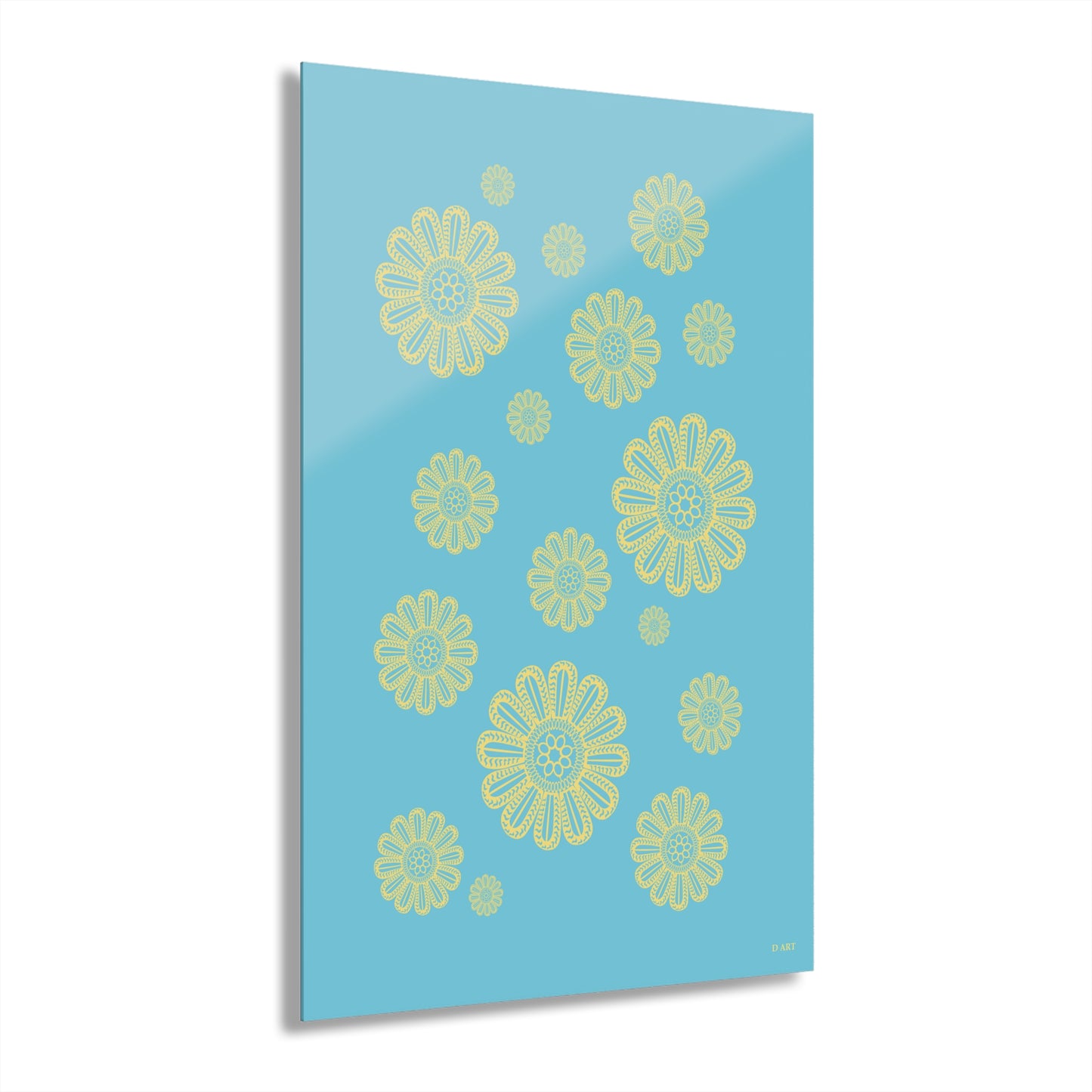 Turquoise Delight acrylic art - D ART Studio