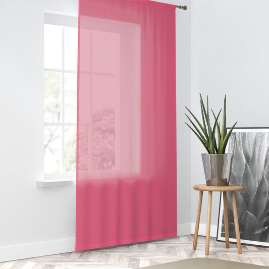 Pink Simplicity single panel sheer curtain