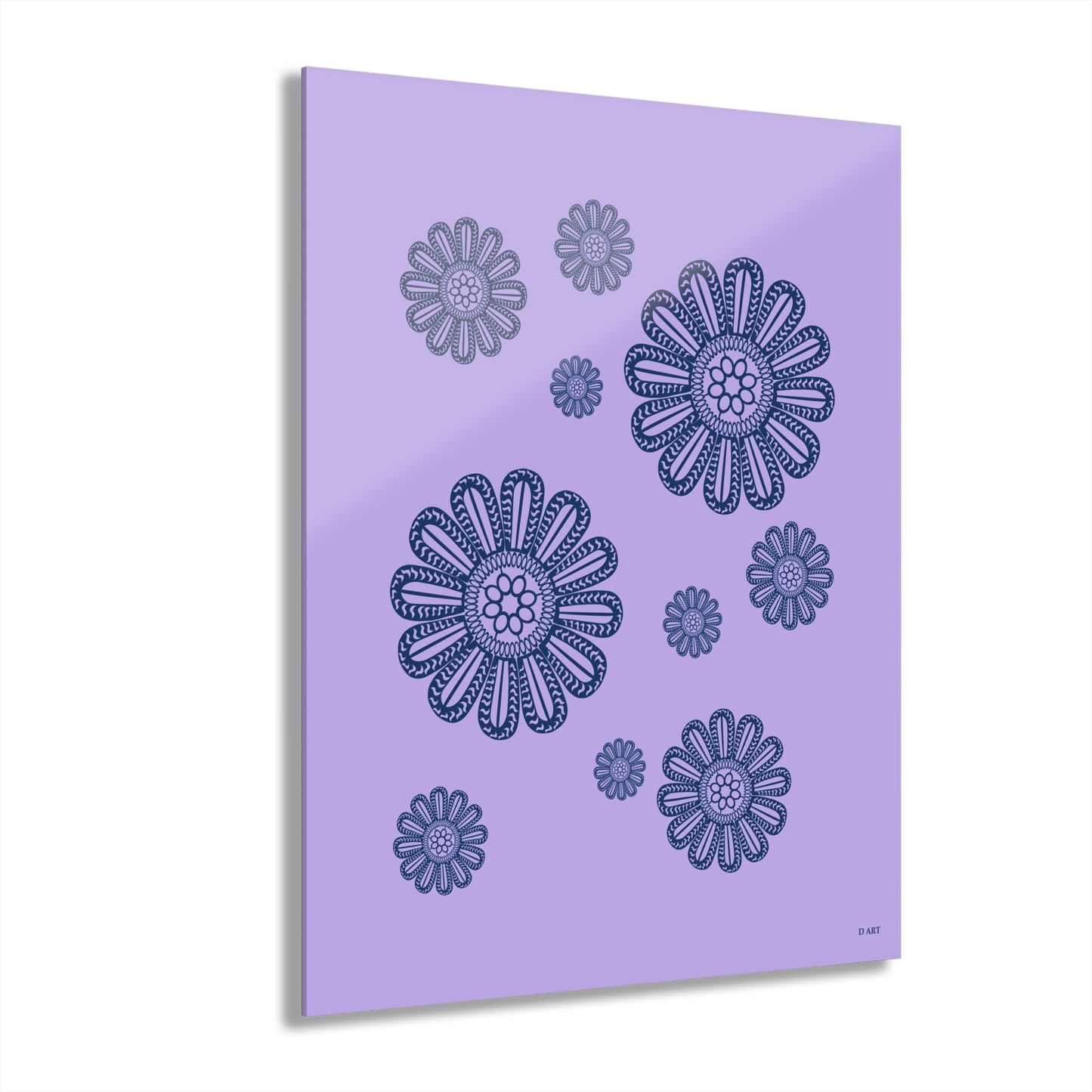 Dreamy Lilac acrylic art - D ART Studio