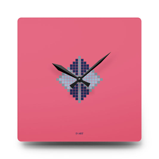 Pink Lagoon wall clock