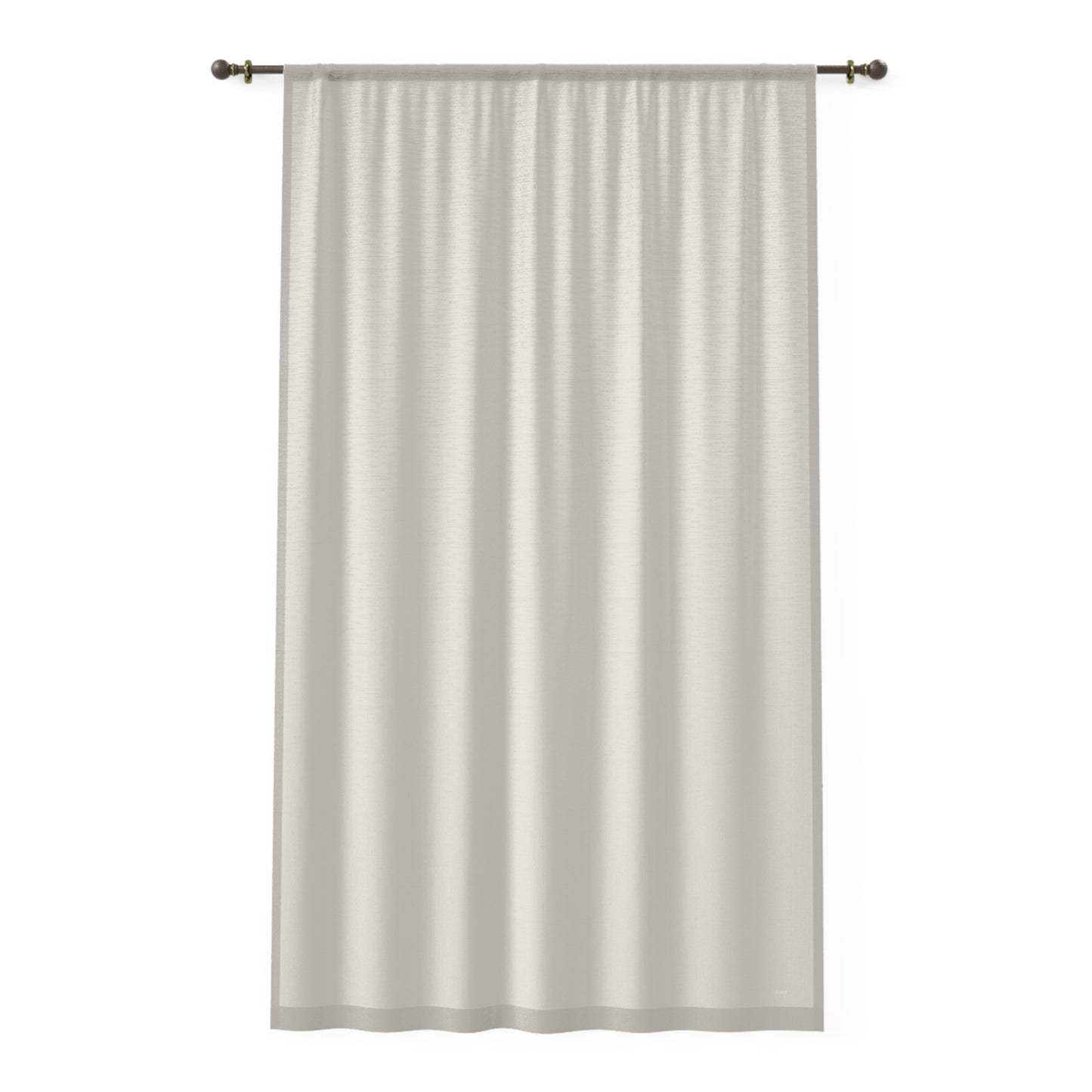 Sand Simplicity single panel sheer curtain