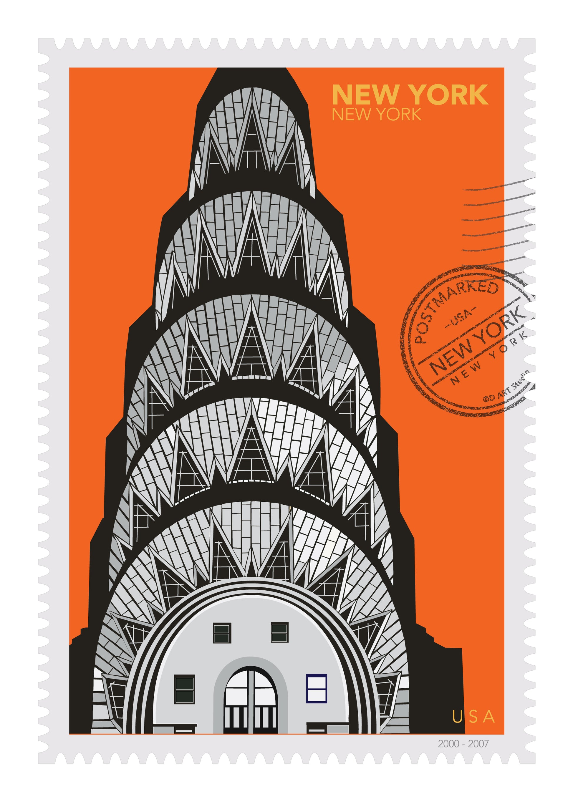 New York - Deco Dawn No.1  Greeting Card